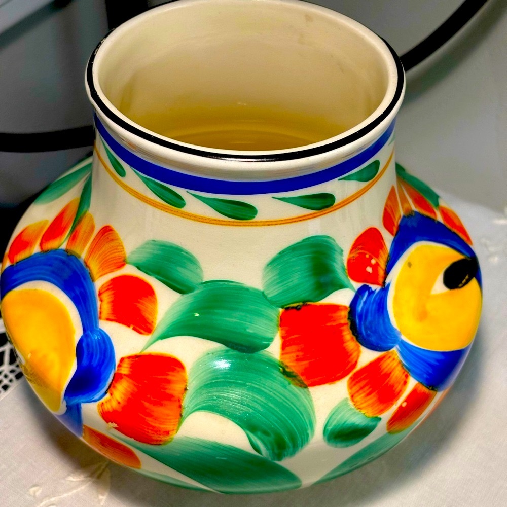 Vase, Bright Hand-Painted